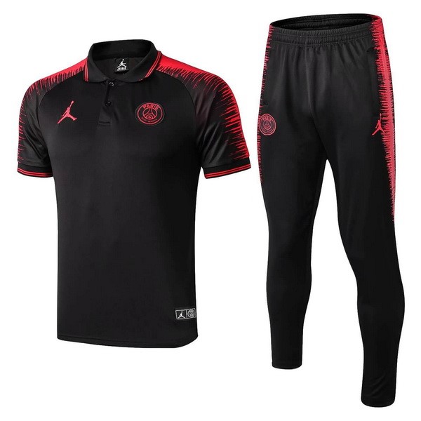 JORDAN Polo Conjunto Completo Paris Saint Germain 2018-2019 Negro Rosa